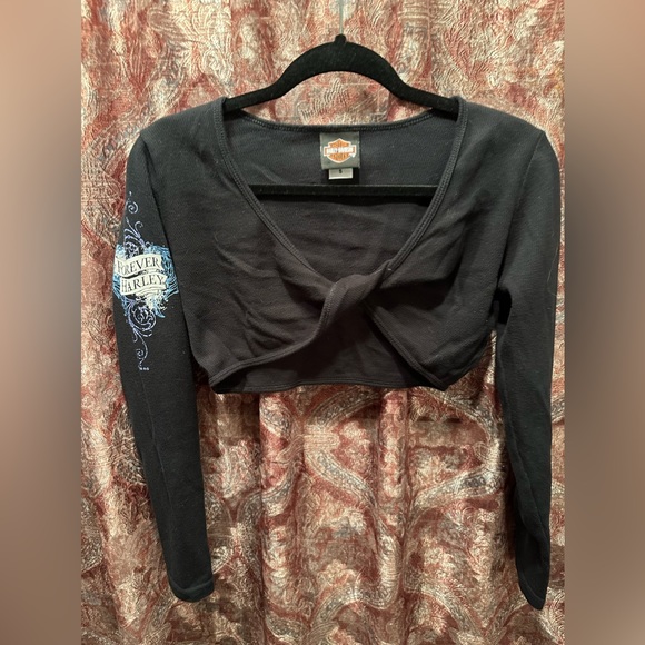 Harley-Davidson Long Sleeve Crop Top - Picture 1 of 3